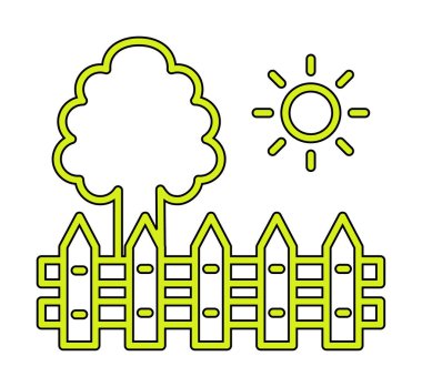 çit ağ ikonu vektör illüstrasyonu