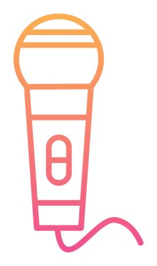 Mikrofon. Web simgesi vektör illüstrasyonu