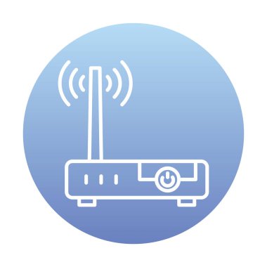 wifi sinyali, Router Aygıt vektör illüstrasyon tasarımı
