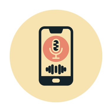 Beyaz arkaplan üzerinde ses vektör yardımcı illüstrasyonu