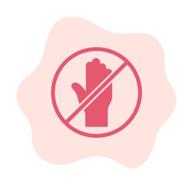 Don't Touch web icon, vector illustration clipart