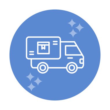 Vektör Tasarımı Teslimat Kamyonu Simgesi Biçimi