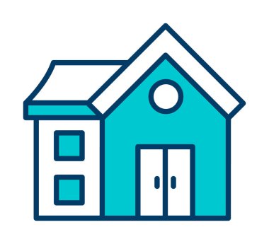 Ev. Web simgesi basit illüstrasyon