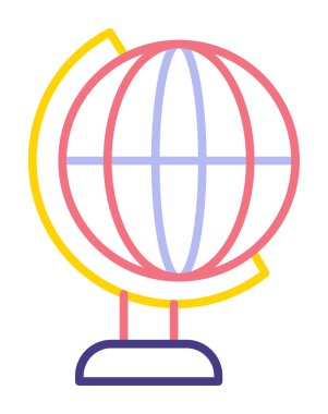 Dünya küresel ikon vektör illüstrasyonuName                