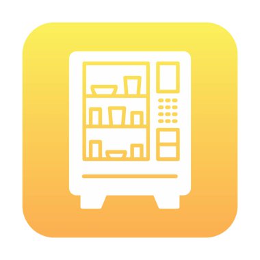 Otomat Web simgesi, vektör illüstrasyonu 