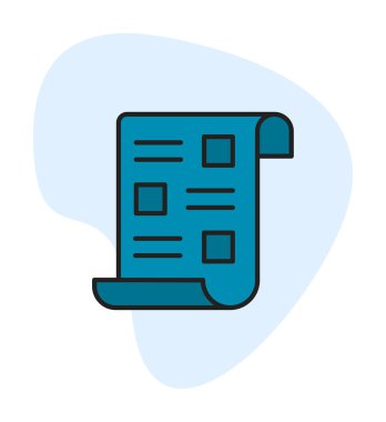 belge simgesi, vektör illüstrasyonu basit tasarım