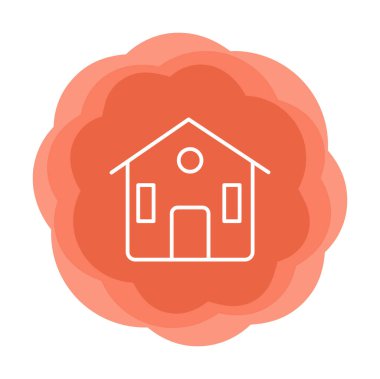 ev düz simge vektör çizim