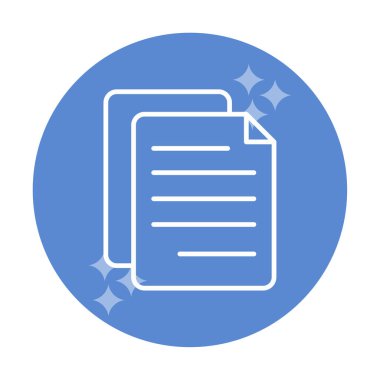 belge düz simgesi, vektör illüstrasyonu 