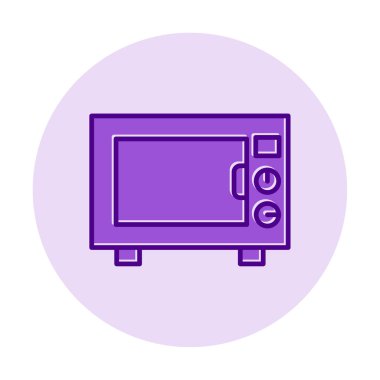 mikrodalga simgesi, vektör illüstrasyonu basit tasarım