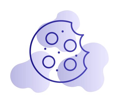 tatlı kurabiye izole vektör illüstrasyonu