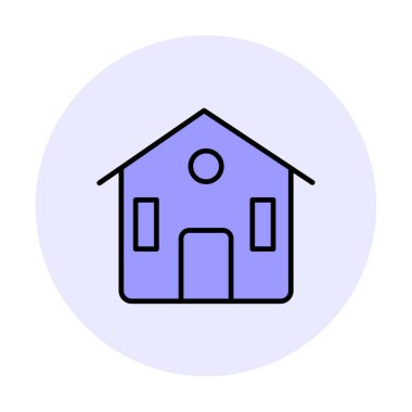 Ev. Web simgesi vektör illüstrasyonu