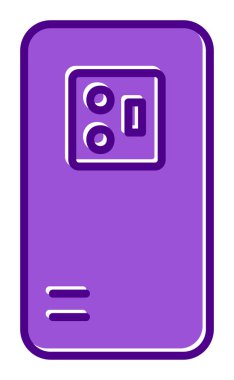 Mobil Arka Kamera simgesi, vektör illüstrasyon tasarımı