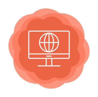 İnternet simgesi vektör illüstrasyonu