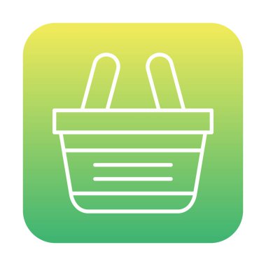 Alışveriş sepeti ikonu vektör illüstrasyonu          