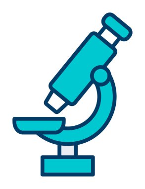 Mikroskop. Web simgesi basit illüstrasyon               