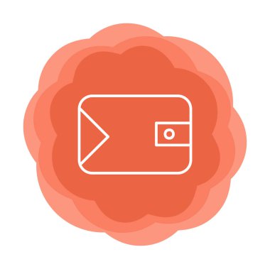 cüzdan vektör simgesi basit illüstrasyon