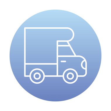 Van düz vektör simgesi