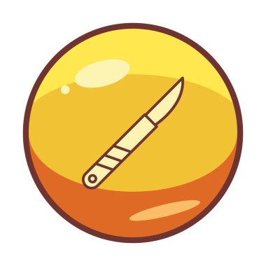 Cerrahi bıçak. Web simgesi basit illüstrasyon 