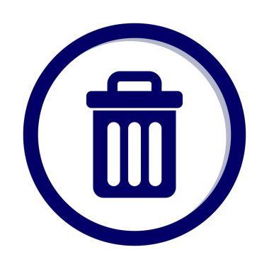 Çöp kutusu web simgesi, vektör illüstrasyonu