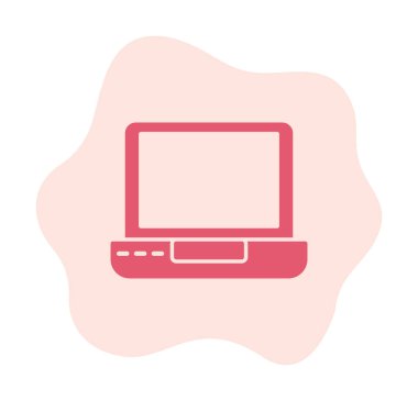 dizüstü bilgisayar simgesi, vektör illüstrasyonu basit tasarım 