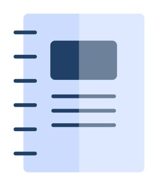 notepad simgesi, vektör illüstrasyonu basit tasarım