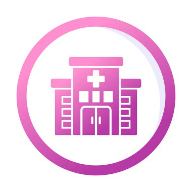 yaratıcı hastane inşa vektör çizimi