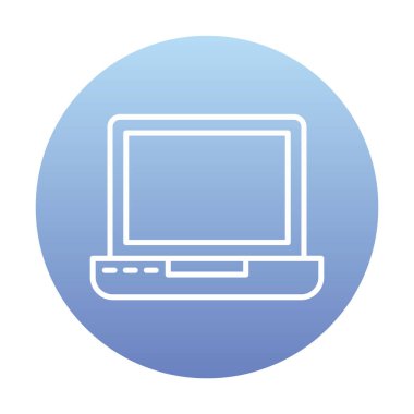 dizüstü bilgisayar simgesi, vektör illüstrasyonu basit tasarım 