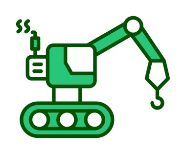 Yapı vinç simgesi, vektör illüstrasyon tasarımı