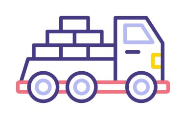 Vektör Tasarımı Teslimat Kamyonu Simgesi Biçimi