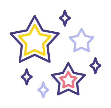 yıldızların vektör illüstrasyonu