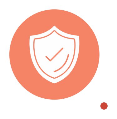 Güvenlik kalkanı simgesi koruma konsepti, vektör illüstrasyonu