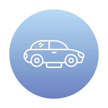 Araba düz simgesi. Vektör çizim 