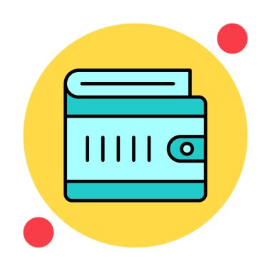 cüzdan vektör simgesi basit illüstrasyon