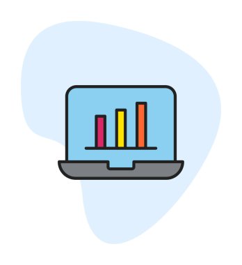 Stocks Analitik Modern Simgesinin vektör çizimi                   