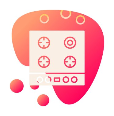 Hob vektör simgesi, basit biçim 