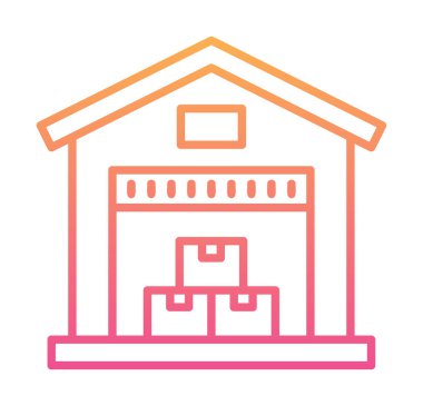 Web için depo vektör simgesinin basit illüstrasyonu