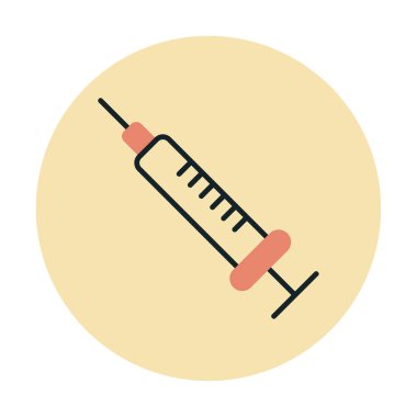 Enjeksiyon Virüsü simgesinin vektör çizimi