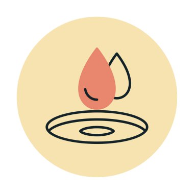 su damlası ağ simgesi, vektör illüstrasyonu 