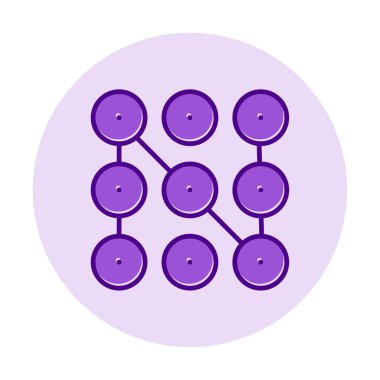 Desen ağ simgesi, vektör illüstrasyonu