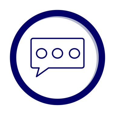 Basit sohbet simgesi, konuşma balonu, vektör illüstrasyonu