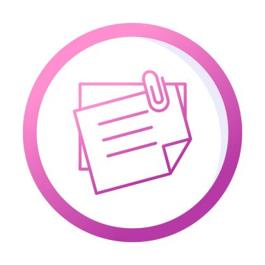 Yapışkan Notlar simge vektör çizimi