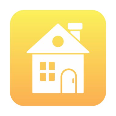 Ev düz simgesinin illüstrasyon vektörü