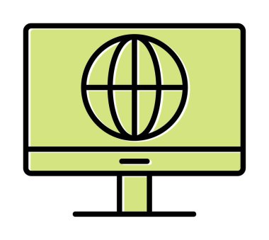 İnternet simgesi vektör illüstrasyonu