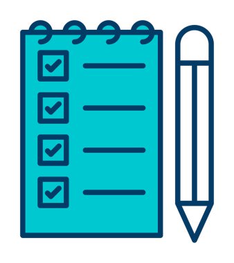 Not Defteri Yazma Web simgesi vektör çizimi