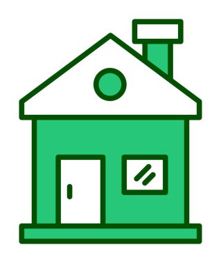 Ev. Web simgesi basit illüstrasyon