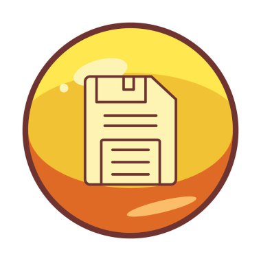 Basit Disket simgesi, vektör illüstrasyonu