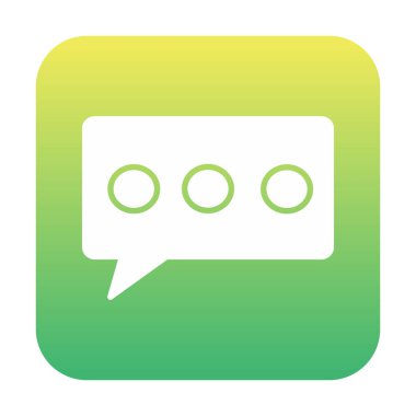 Basit sohbet simgesi, konuşma balonu, vektör illüstrasyonu