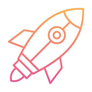 Roketin vektör çizimi. Başlangıç konsepti