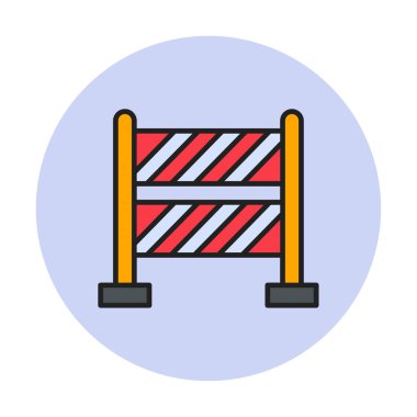 Bariyer. Web simgesi basit illüstrasyon