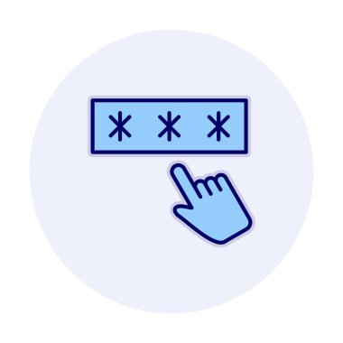 Parola web simgesi, vektör çizim